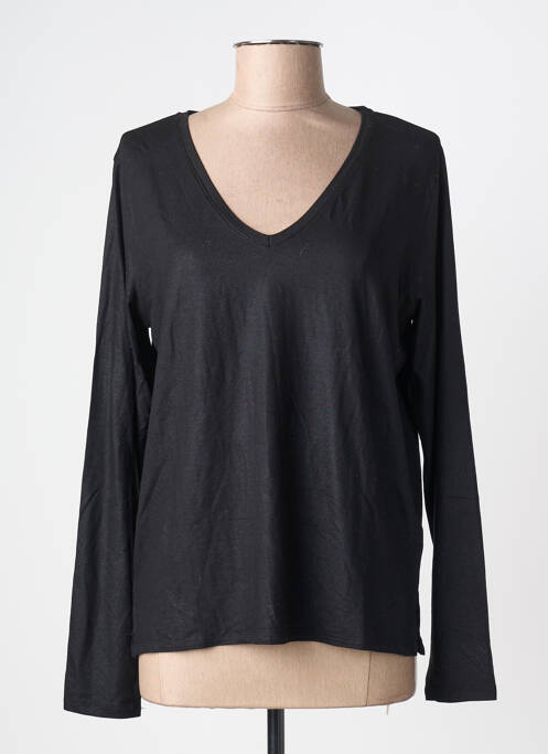 T-shirt manches longues manches longues noir MAJESTIC FILATURES femme