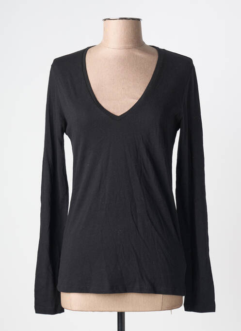 T-shirt manches longues manches longues noir MAJESTIC FILATURES femme