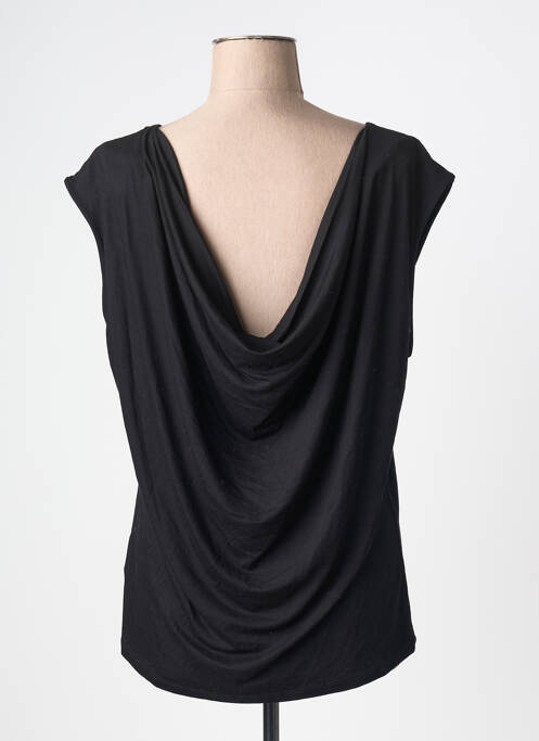 T-shirt stretch manches courtes noir MAJESTIC FILATURES femme