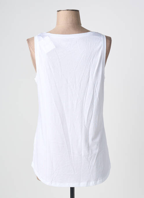 Débardeur stretch sans manche blanc MAJESTIC FILATURES femme