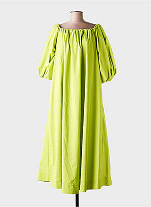Robe longue manches courtes manches courtes vert ESSENTIEL ANTWERP femme