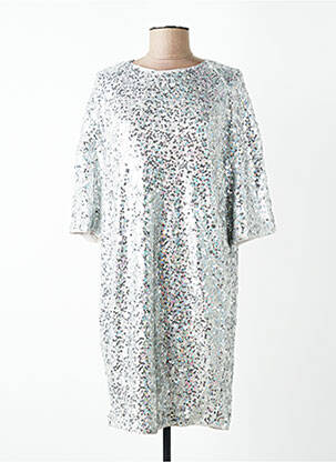 Robe mi-longue manches 3/4 manches 3/4 argent ESSENTIEL ANTWERP femme