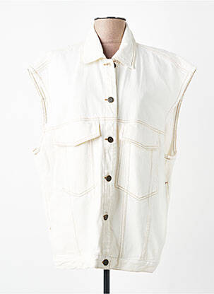 Veste casual coupe droite blanc AMERICAN VINTAGE femme