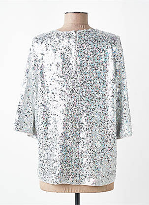Top stretch manches 3/4 argent ESSENTIEL ANTWERP femme