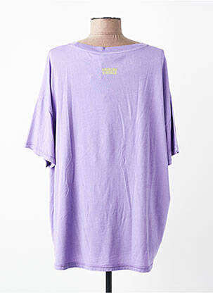 T-shirt coupe droite manches courtes violet AMERICAN VINTAGE femme