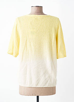T-shirt coupe droite manches courtes jaune MAJESTIC FILATURES femme