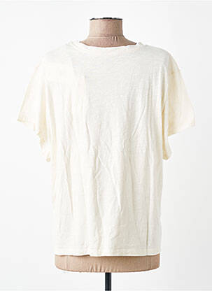 T-shirt sérigraphie floquée manches courtes beige BA&SH femme