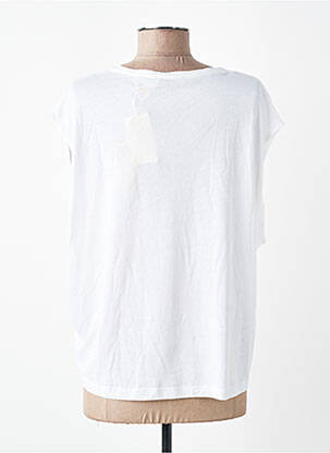 T-shirt coupe droite manches courtes blanc SESSUN femme