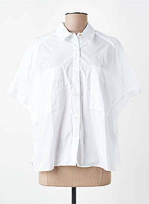 Chemisier manches courtes manches courtes blanc SESSUN femme