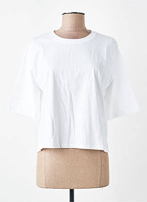 T-shirt coupe droite manches courtes blanc SESSUN femme