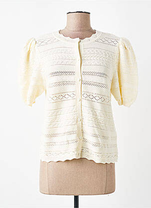 Gilet manches courtes fermeture boutonnée sur le devant beige BA&SH femme
