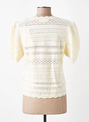 Gilet manches courtes fermeture boutonnée sur le devant beige BA&SH femme