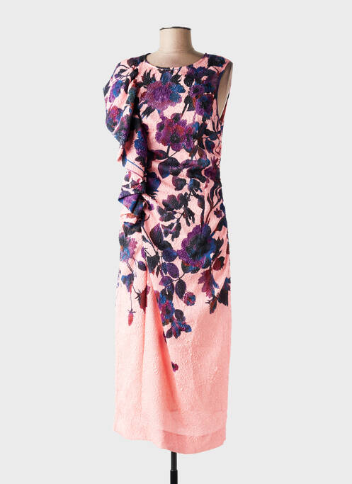 Robe longue imprimé fantaisie manches courtes rose ESSENTIEL ANTWERP femme