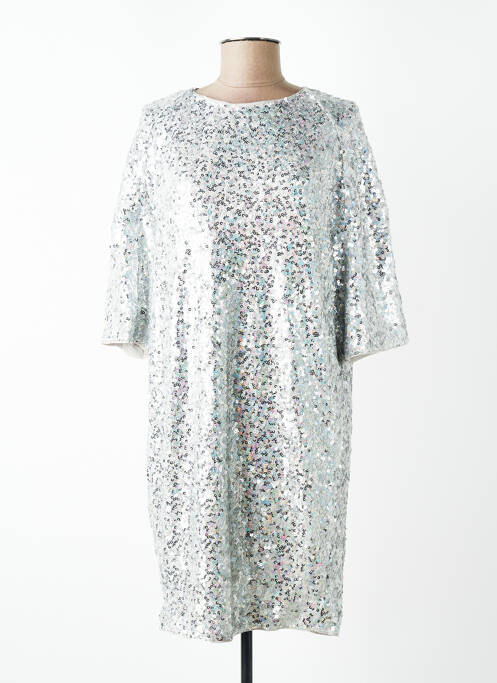 Robe mi-longue manches 3/4 manches 3/4 argent ESSENTIEL ANTWERP femme