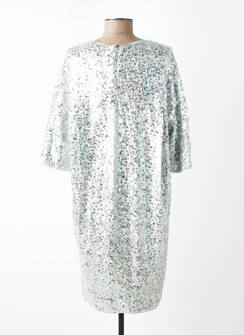 Robe mi-longue manches 3/4 manches 3/4 argent ESSENTIEL ANTWERP femme