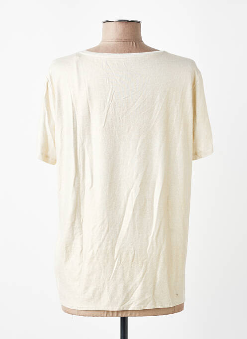 T-shirt coupe droite manches courtes or MAJESTIC FILATURES femme