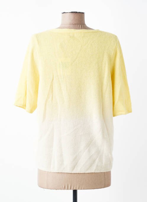 T-shirt coupe droite manches courtes jaune MAJESTIC FILATURES femme