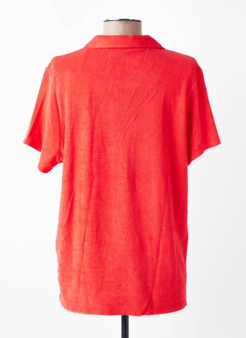 Polo manches courtes manches courtes rouge MAJESTIC FILATURES femme