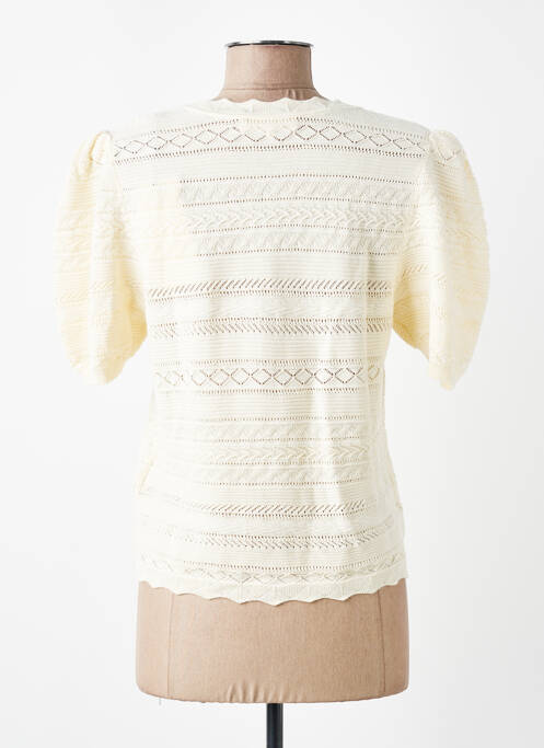 Gilet manches courtes fermeture boutonnée sur le devant beige BA&SH femme