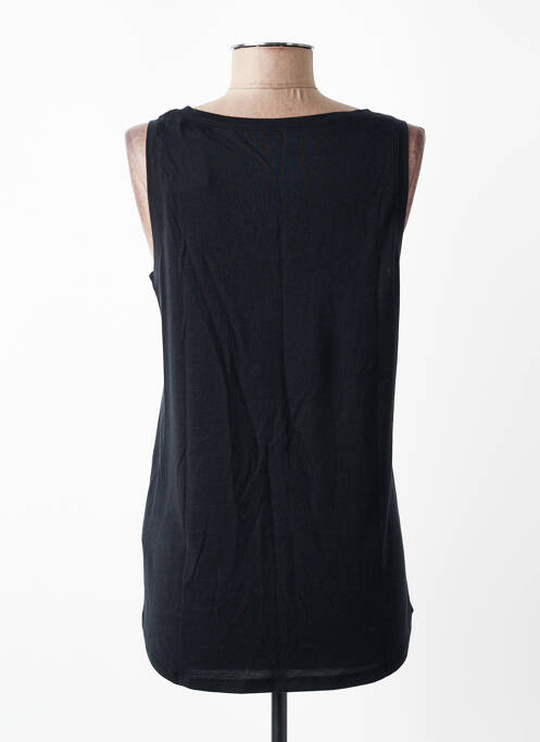 Débardeur coupe droite sans manche noir MAJESTIC FILATURES femme