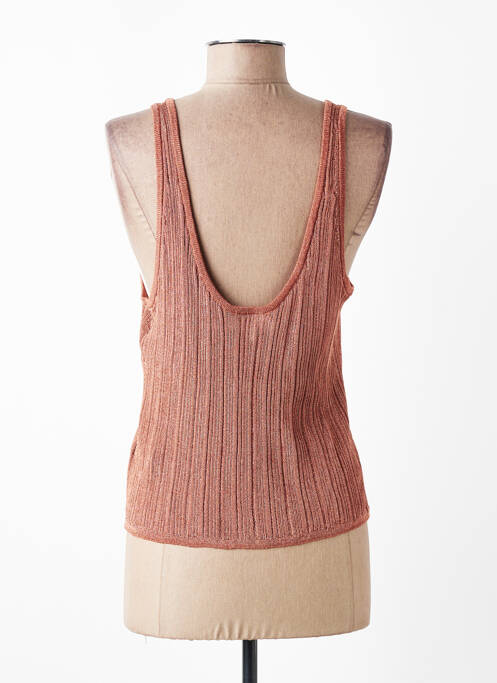 Débardeur coupe cintrée sans manche marron BA&SH femme