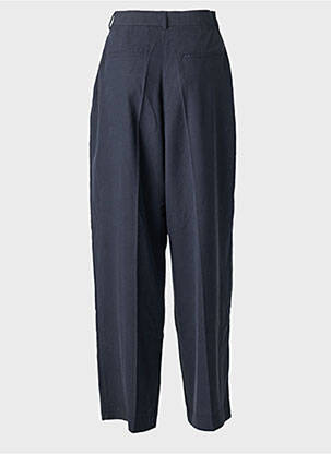 Pantalon droit tissage popeline taille haute bleu SESSUN femme