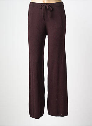Pantalon droit stretch taille normale violet MAJESTIC FILATURES femme