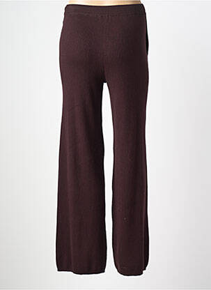 Pantalon droit stretch taille normale violet MAJESTIC FILATURES femme