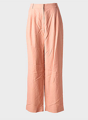 Pantalon large tissage popeline taille haute orange BA&SH femme