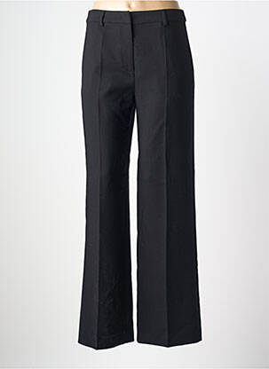Pantalon droit tissage crêpe taille haute noir SESSUN femme
