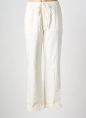 Pantalon droit tissage popeline taille normale beige ESSENTIEL ANTWERP femme