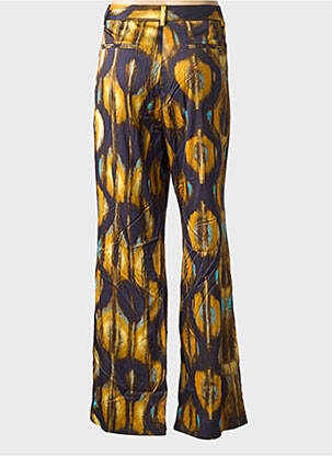 Pantalon large fermeture zippée sous rabat boutonné taille normale bleu BA&SH femme