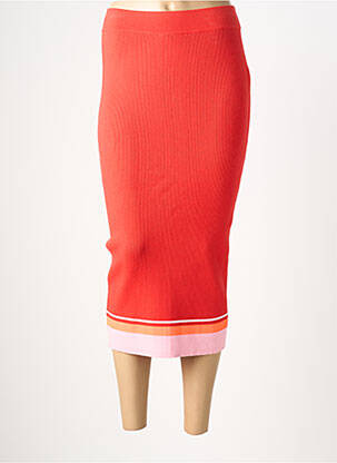 Jupe mi-longue stretch orange ESSENTIEL ANTWERP femme