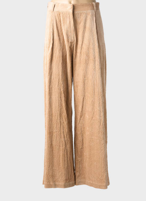 Pantalon large taille à pinces taille haute beige SESSUN femme