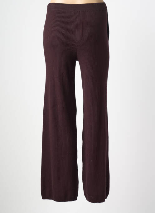 Pantalon droit stretch taille normale violet MAJESTIC FILATURES femme