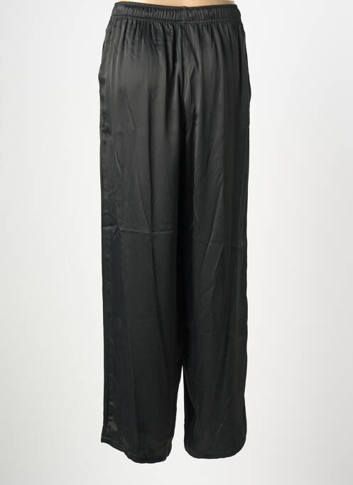 Pantalon large coupe fluide taille normale noir AMERICAN VINTAGE femme