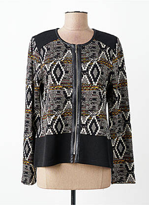 Veste casual col rond noir TELMAIL femme