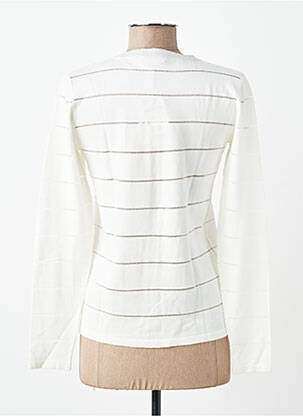 Gilet manches longues coupe cintrée blanc DIANE LAURY femme