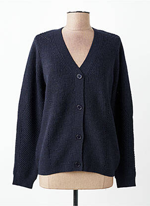Gilet manches longues fermeture boutonnée sur le devant bleu DIANE LAURY femme
