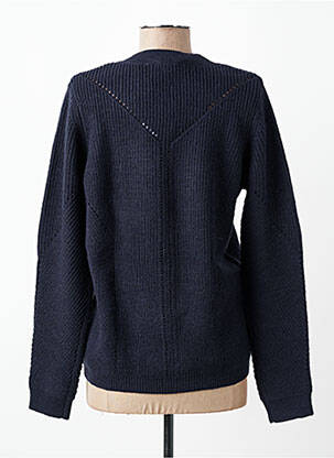 Gilet manches longues fermeture boutonnée sur le devant bleu DIANE LAURY femme