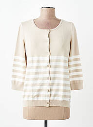 Gilet manches longues fermeture boutonnée sur le devant beige KATMAI femme