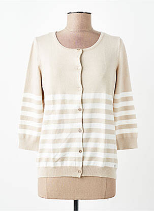 Gilet manches longues fermeture boutonnée sur le devant beige KATMAI femme