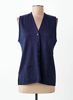 Gilet sans manche coupe cintrée bleu VALMODE femme