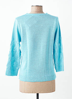Gilet manches longues fermeture boutonnée sur le devant bleu I.ODENA femme