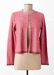 Gilet manches longues fermeture boutonnée sur le devant rose I.ODENA femme