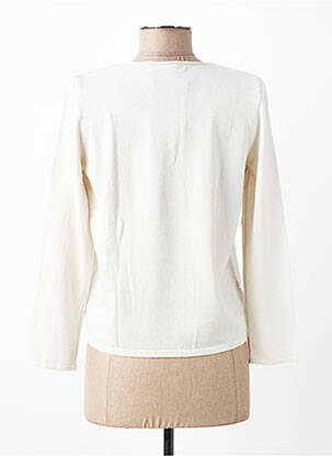 Gilet manches longues col rond beige I.ODENA femme