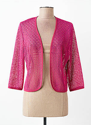 Gilet manches longues manches longues rose GEVANA femme