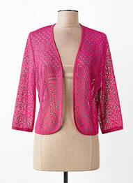 Gilet manches longues manches longues rose GEVANA femme