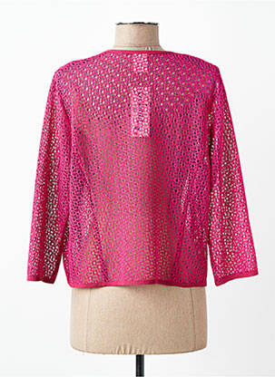 Gilet manches longues manches longues rose GEVANA femme