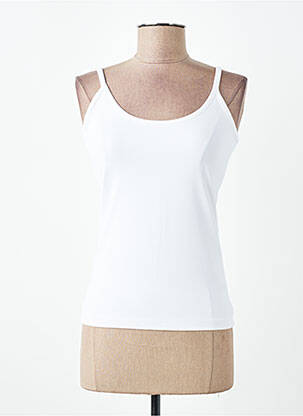 Top coupe cintrée fines bretelles blanc KATMAI femme